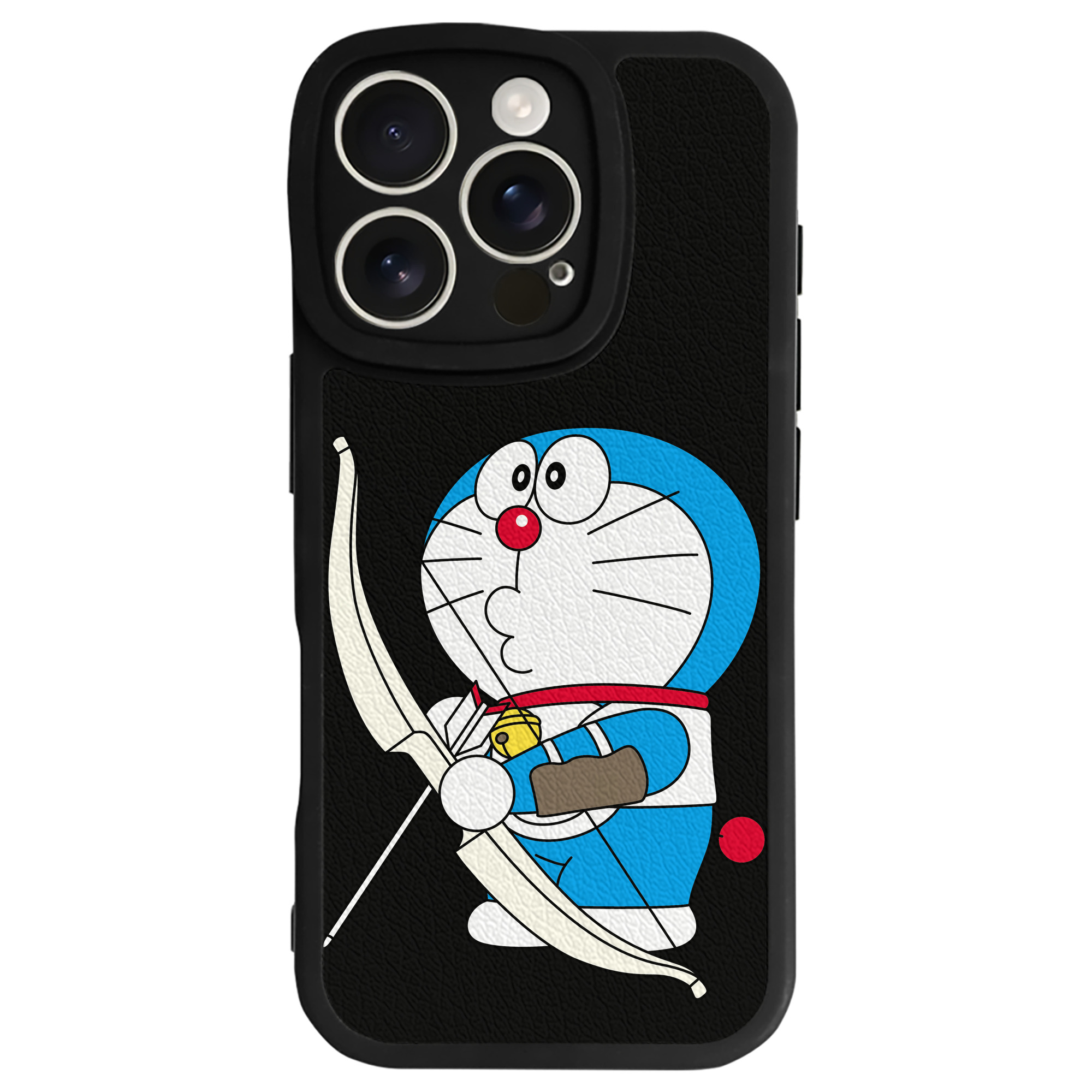 （画像用） ドラえもん Doraemon 【iPhone 16シリーズ対応】シリコンスマホケース（レザー調） 材質：シリコン